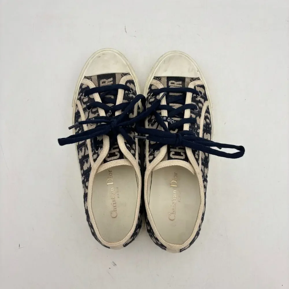 Christian Dior Walk'N' Dior Canvas Low Sneakers Men US 11.5 EU 45 Streetwear